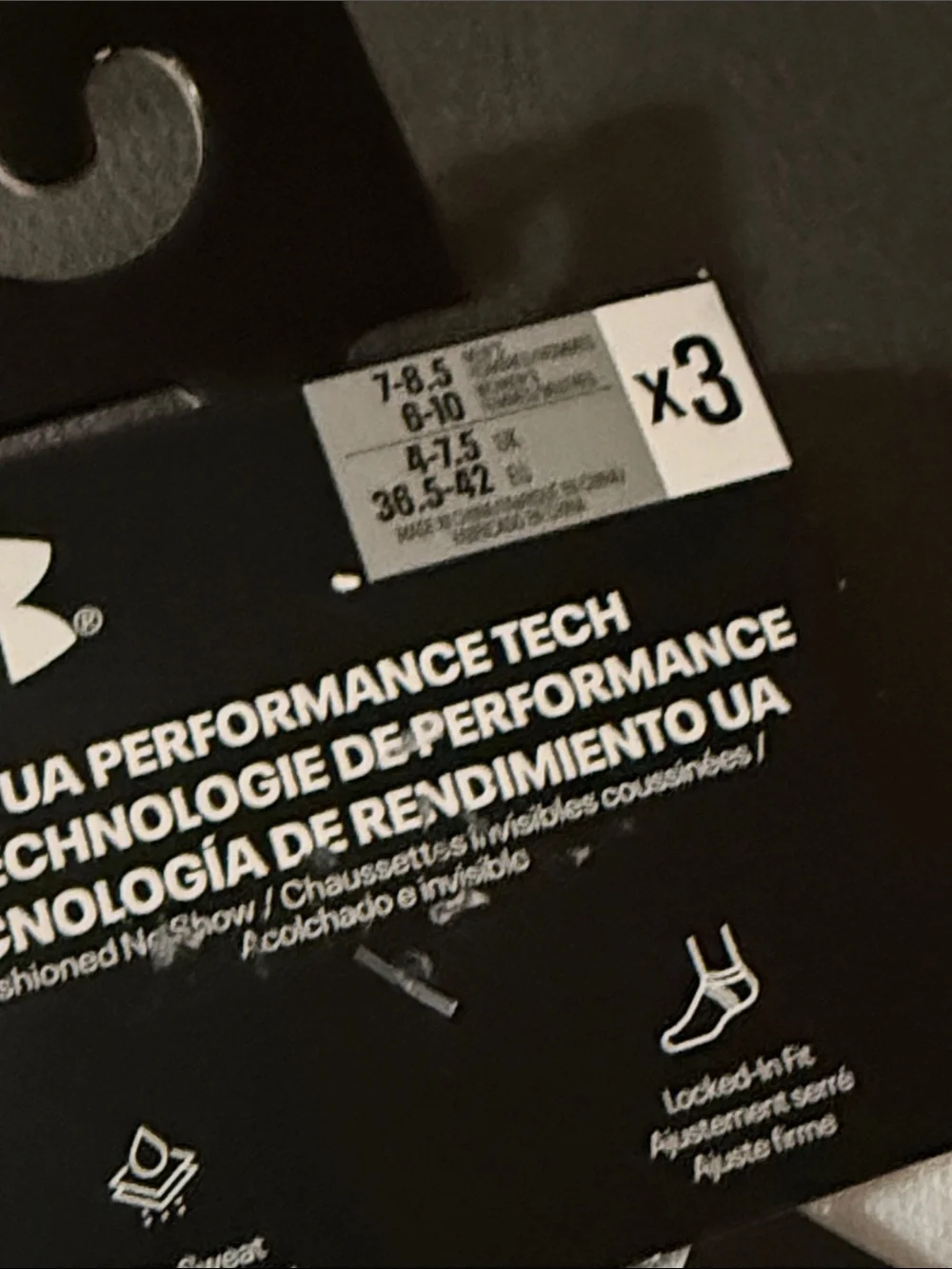Under Armour White & Gray Athletic Performance Socks - 3 Pack